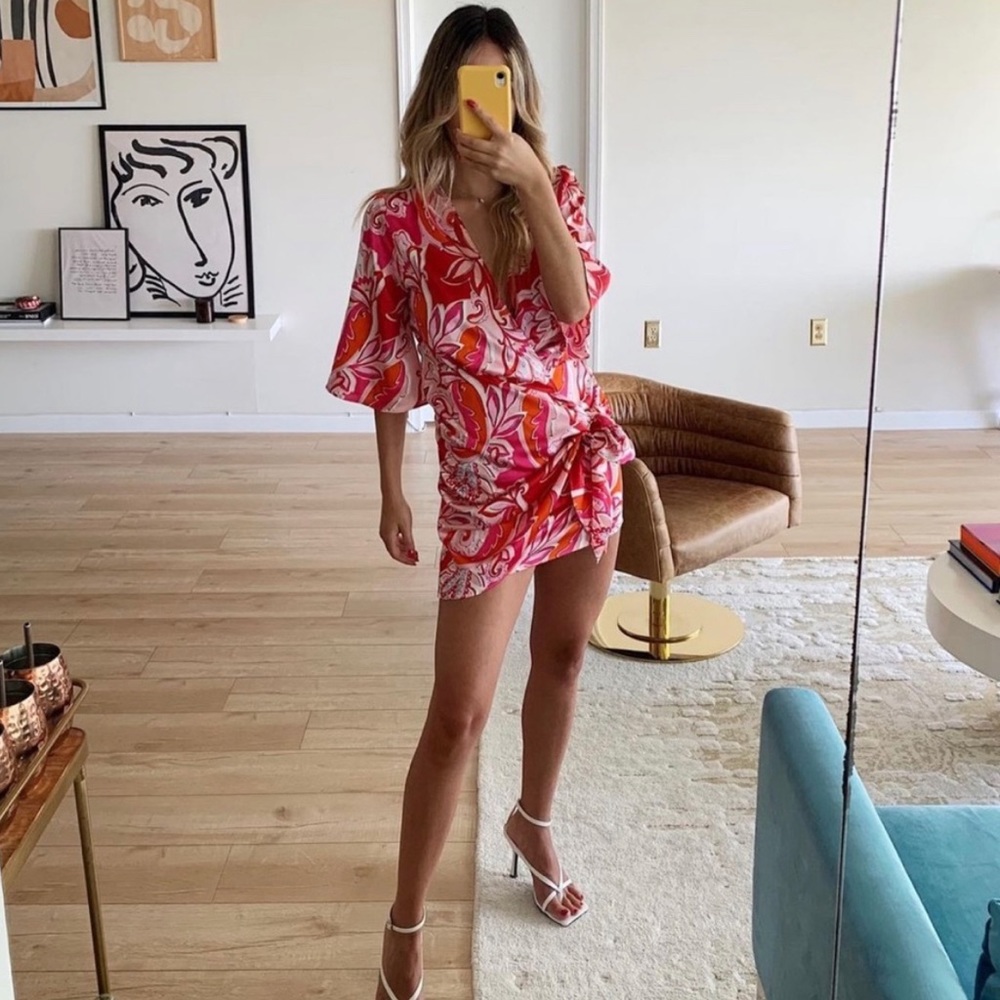 Zara The Carla printed Floral Wrapped Dress